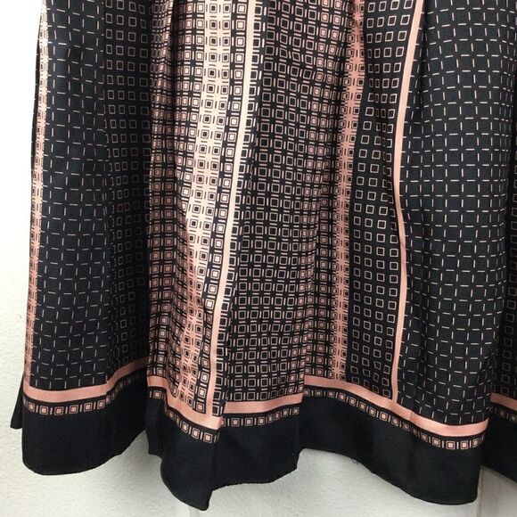 Elie Tahari Silk A-line Skirt, Pink & Black, Size 8 - Picture 5 of 9